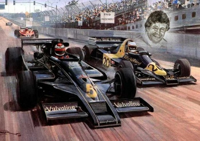 Mario Andretti securing the world title in 1978